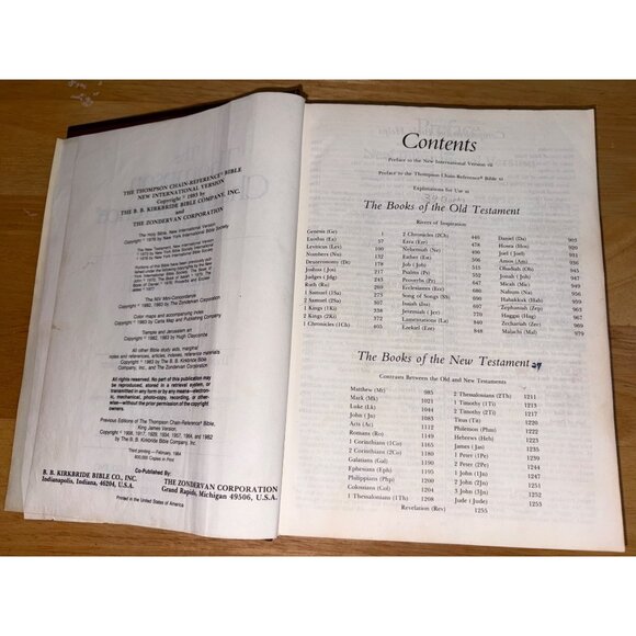 Thompson Chain-Reference Bible New International Version Burgundy Hardcover 1983 - Picture 12 of 16